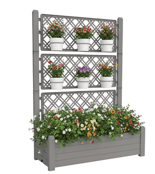 Ground level Planter w/trellis
